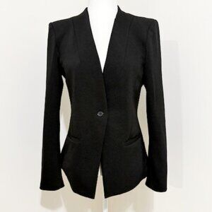 41 Hawthorn Black Blazer One Button Career Office Jacket Women's Size M